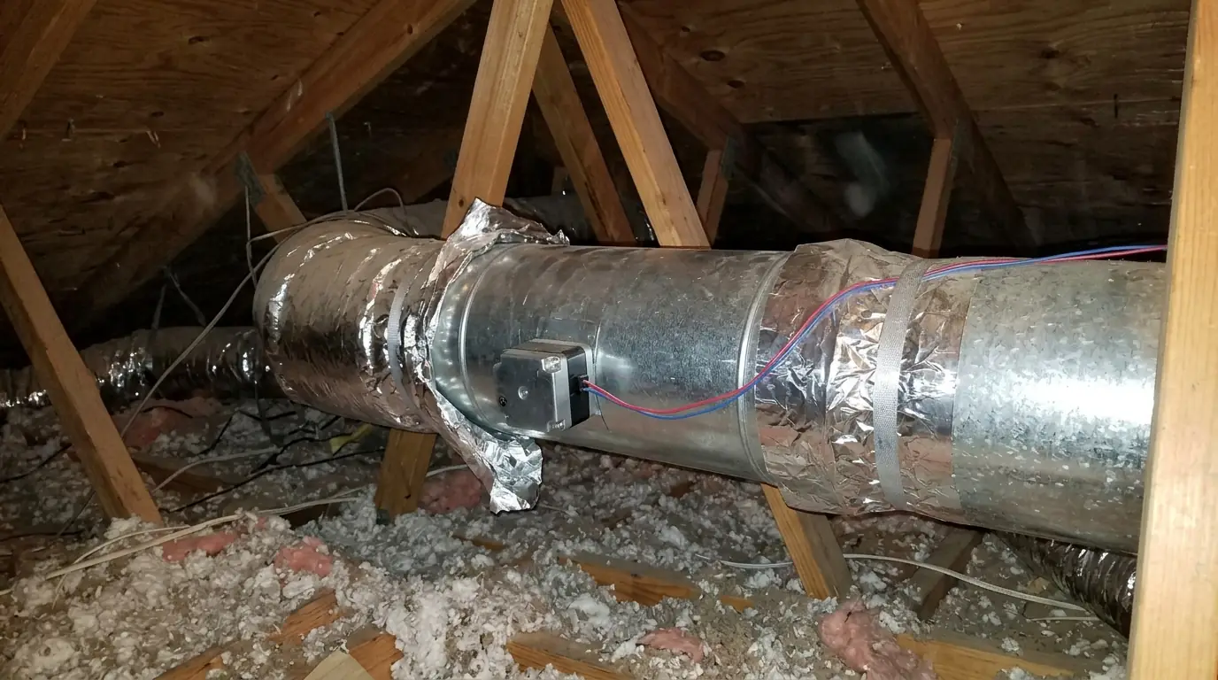 Motorized zone damper installed in a supply duct
